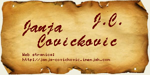 Janja Čovičković vizit kartica